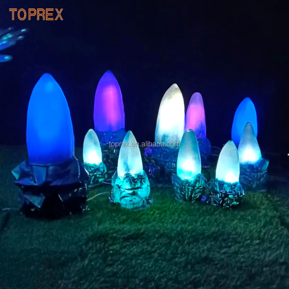 TOPREX 2025 New Design Outdoor Decor LED Ornament Decorative Lights Luminous Crystal Plants Landscapes Scene Props Decorations