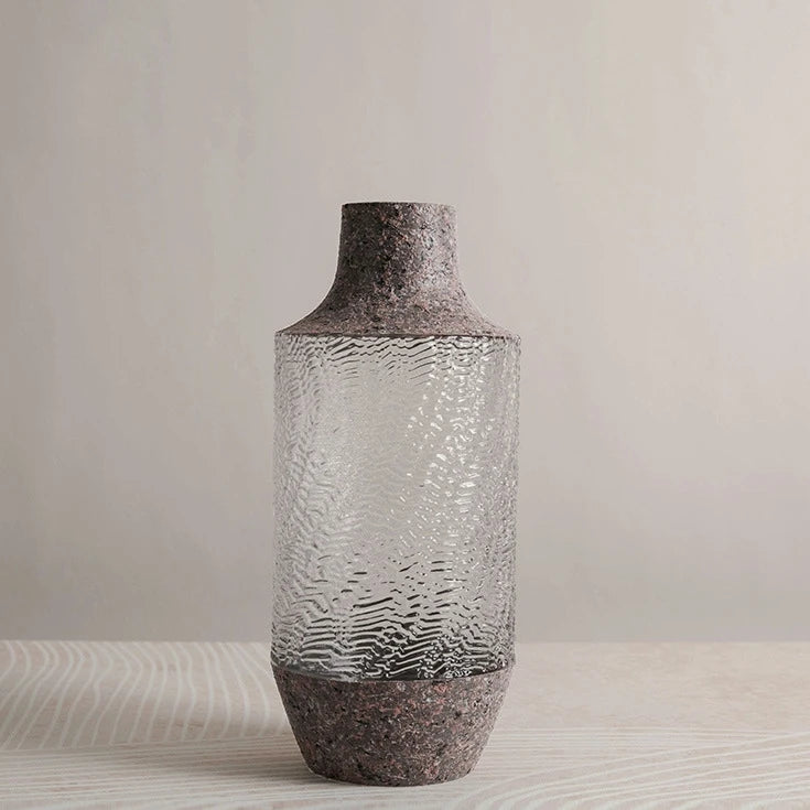 Small Unique Mini Modern Design Handmade Crystal Flower Vase Floral Glass Vase Square Pattern for Wedding Home Tabletop Artistic