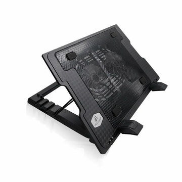 GDL Multifunctional Plastic Cooling Base for Laptop 2 Fans and Adjustable Position Laptop Stands Clear.CR26