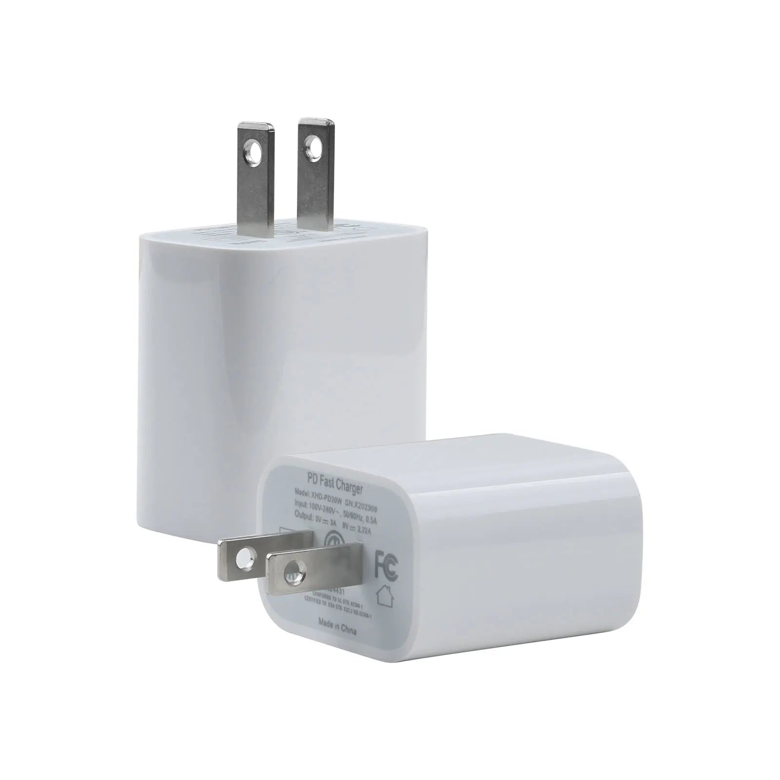 Us Stock Plug Pd3.0 Qc3.0 20W Type C Port Fast Charging Adapter Mobile Phone Chargers for Iphone 12 13 14 15 16 17 Wall  Charger