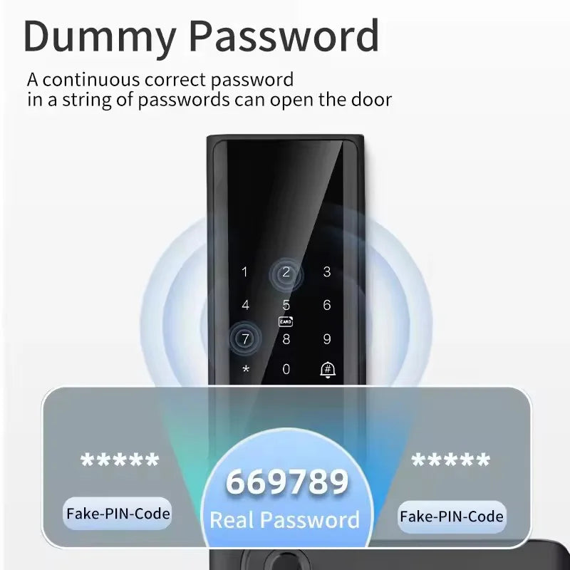 SAIJIA Smart Home Smart Electric Rim Lock With Tuya App Control Wifi Outdoor Gate Door Fingerprint Smart Lock
