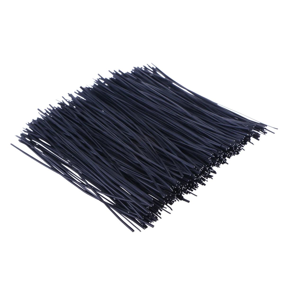 500pcs 15cm Galvanized Iron Wire Wired Earphones Cable Organizer Wired Earphones (Black)