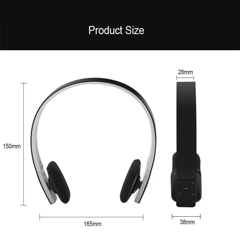 Sport Headphones HD Noise Cancelling Earphone Wireless Headset with Bluetooth USB TV Adaptor HiFi Deep Bass Sound for TV