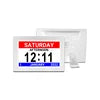 Pros 8" Elderly Digital Calendar Day Clock Auto DST Analogue Dementia Clock Custom Alarms Medication Reminders Remote Control