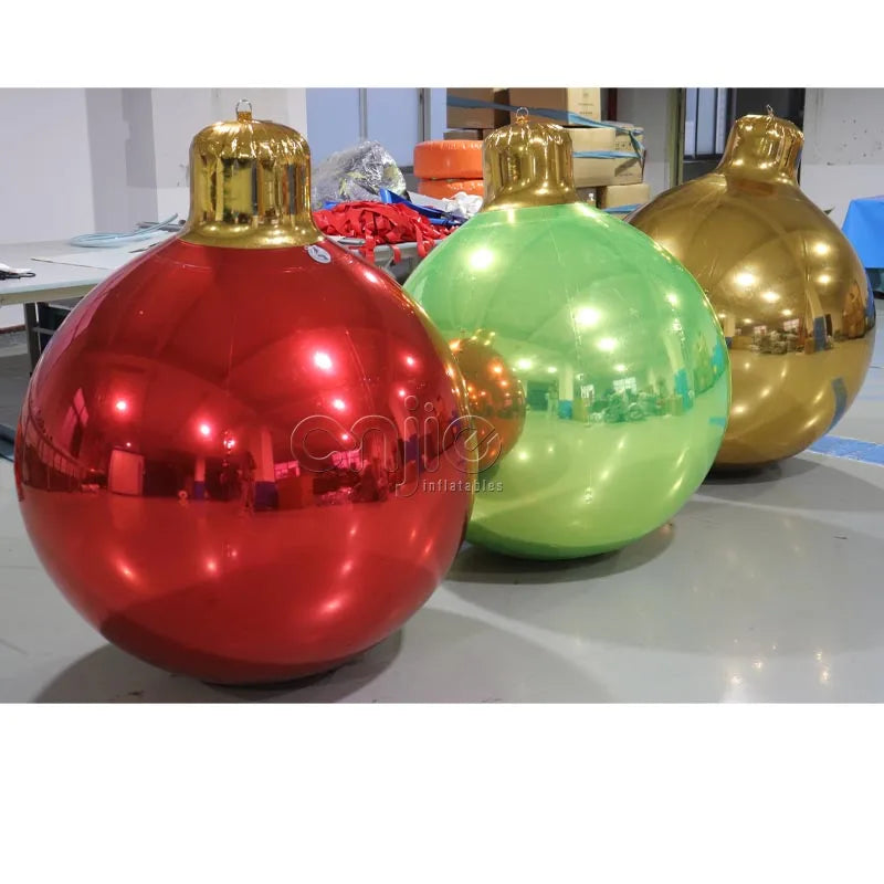 Christmas Decorative Items Inflatable Christmas Ornaments Customizable Big Christmas Hanging Balls