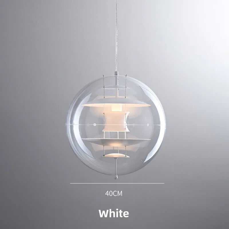 Danish Globe Spherical Planet Chandelier Designer Creative Stylish Art Decorative Planet Dining Table Lamp for Living AC Hanging