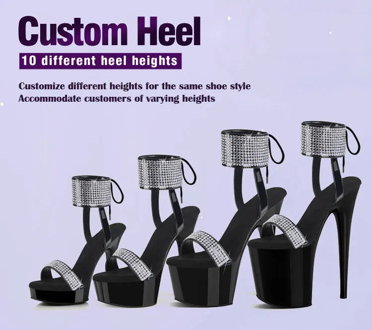 New Fashion Personality 15 cm SHORT BOOTS 6 Inch Black Red Thin Heel Pole Dance Nightclub Women's High Heels