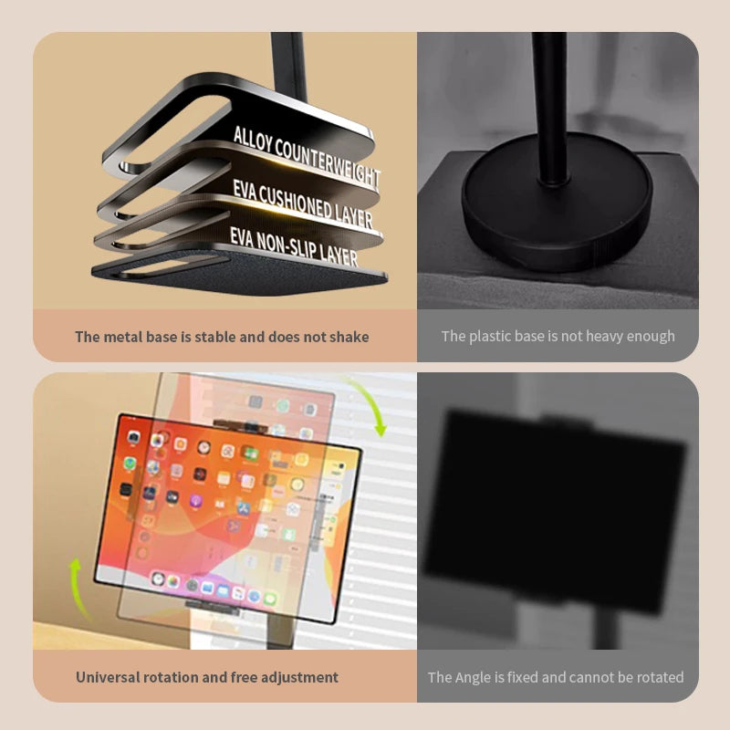 Wholesale Cheap Portable Lazy Phone Holder Non-slip Mobile Phone Desktop Stand Mobile Phone Fold Stand for 4-12.9inch Device