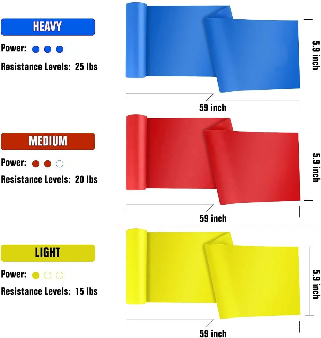 Elastic Physical Therapy Yoga Stretch Strips Bands Workout Home Gym Exercise Resistance Bands Body Building Sport Fitness Bands