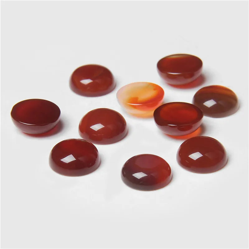 4/6/8/10/12/14mm Natural Stone Cabochon Round Semi-precious Cameo Fit DIY Ring Earring Bracelet Jewelry Making Finding 10pcs/lot