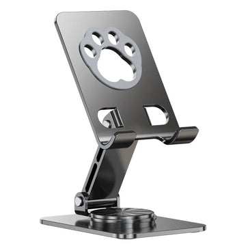 Portable Foldable Metal Phone Tablet Stand Rotatable Bottom Flexible Live Streaming Cooling Device Lazy Person's Desk Support