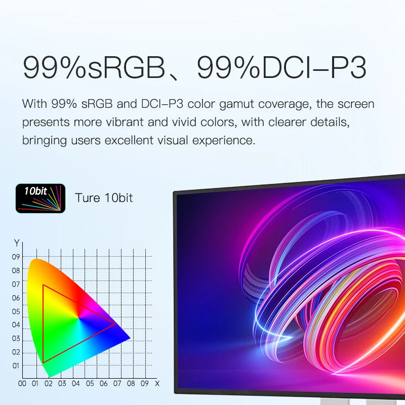 KUYCON G32P 32 Inch 6K 60Hz Office Monitor Retina Display for Photography Design Vertical Screen Gaming Monitor Without Stand