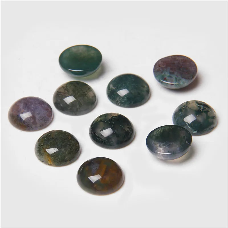 4/6/8/10/12/14mm Natural Stone Cabochon Round Semi-precious Cameo Fit DIY Ring Earring Bracelet Jewelry Making Finding 10pcs/lot
