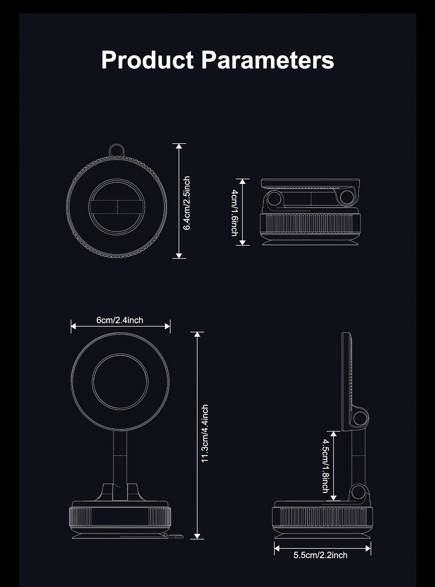 Strong Magnet Mobile Phone Holder with Suction Cup Car Navigation Bracket Efficient Vacuum Adsorption Phone Holder