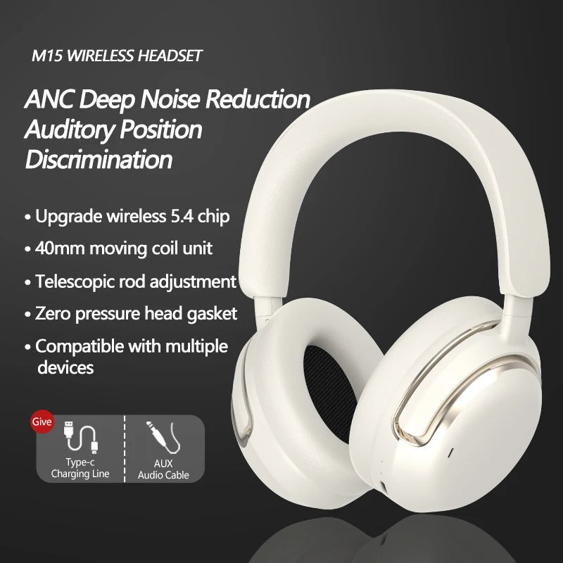Over Ear ANC Noise Reduction Headphone with Fashionable Appearance Headset Provide OEM ODM