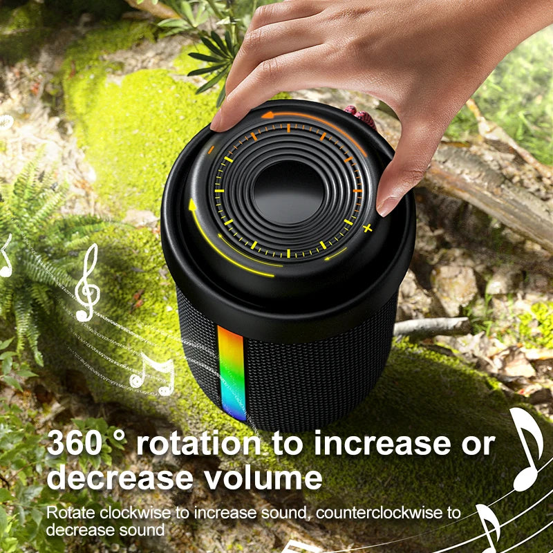 Colorful Glowing RGB Wireless Bluetooth Speaker With Subwoofer Bluetooth Speakers