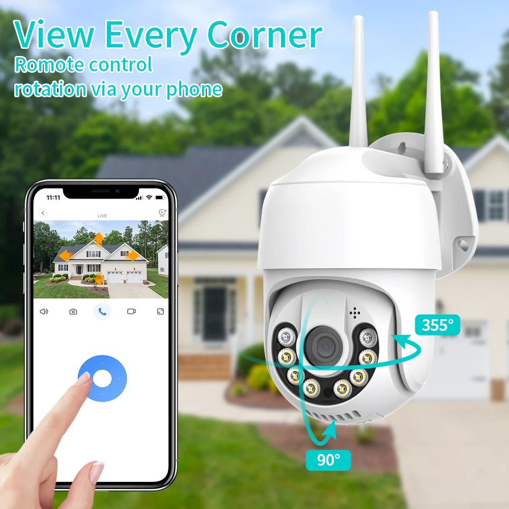 2022 New Arrival 17SEE APP Outdoor Security 2MP CCTV Cameras Wireless PTZ Dome Infrared Night Vision Waterproof CCTV Camera