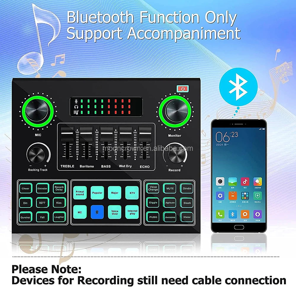 USB V9 Sound Card Bm800 Mic Professional Studio Microfono Condensador Bm 800 Podcast Equipment Microphone and Sound Card Set