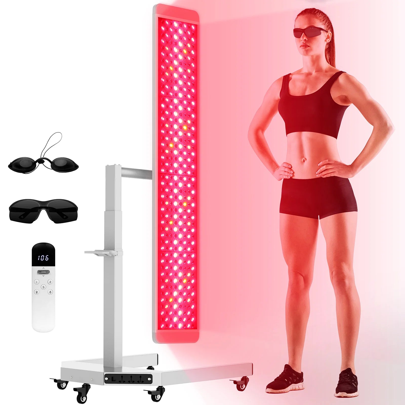 USA Warehouse LED NIR Red Light Therapy Panel with Voice Control Customized Logo for Gym and Salon