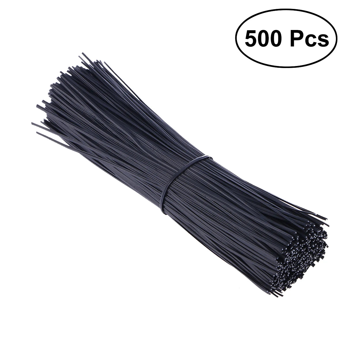 500pcs 15cm Galvanized Iron Wire Wired Earphones Cable Organizer Wired Earphones (Black)