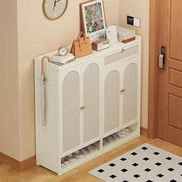 Modern Tall Standing Shoe Rack for Dormitories Apartments Space-Saving Multi-Layer Shoe Cabinet Dustproof Feature for Entryway