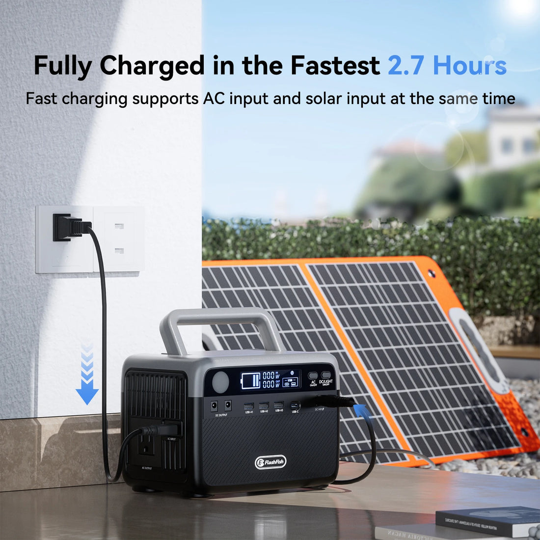EU USA Warehouse Free Shipping Power Banks 300W Inverter Solar Generators Portable Power Station with Panel for Outdoor Camping