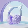 Cheap  BT 5.0 Audifonos Gamer Wireless Gaming Headsets Cat Ear Cute Headphones for Girls Auriculares Bluetooth Earphones