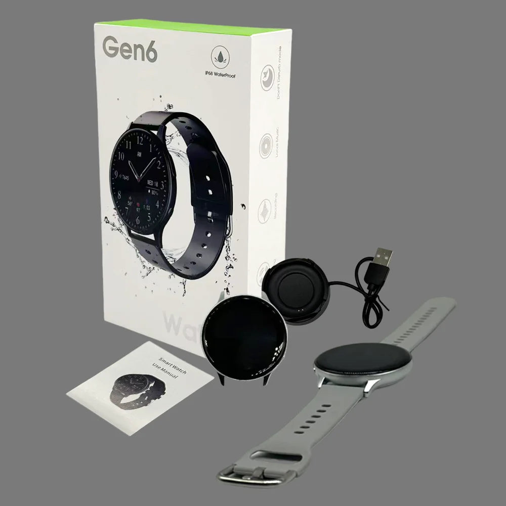 2025 Relojes Inteligentes Bracelet Smart Watches Set for Men and Women Waterproof Smartwatch GEN6