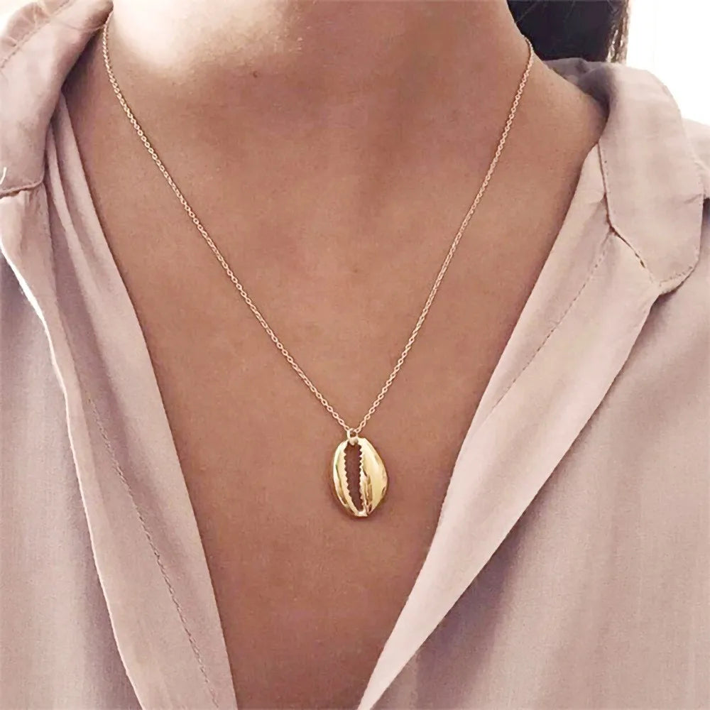 Hot Selling Various Styles of Women Natural Shell Necklace Summer Beach Jewelry Shopify Dropshipping Boho Necklaces