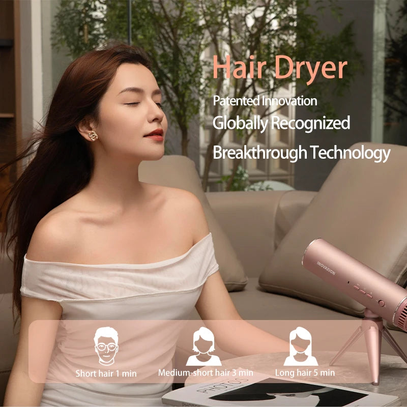 Portable Foldable Ionic Hair Dryer 1200W High-Speed for Professional Salon & Travel Use