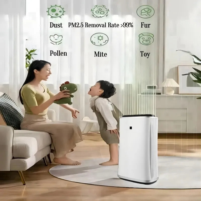 Smart Portable Air Ionizer Purifiers for Large Rooms Electric Power Source for Home and Hotel Stock Available