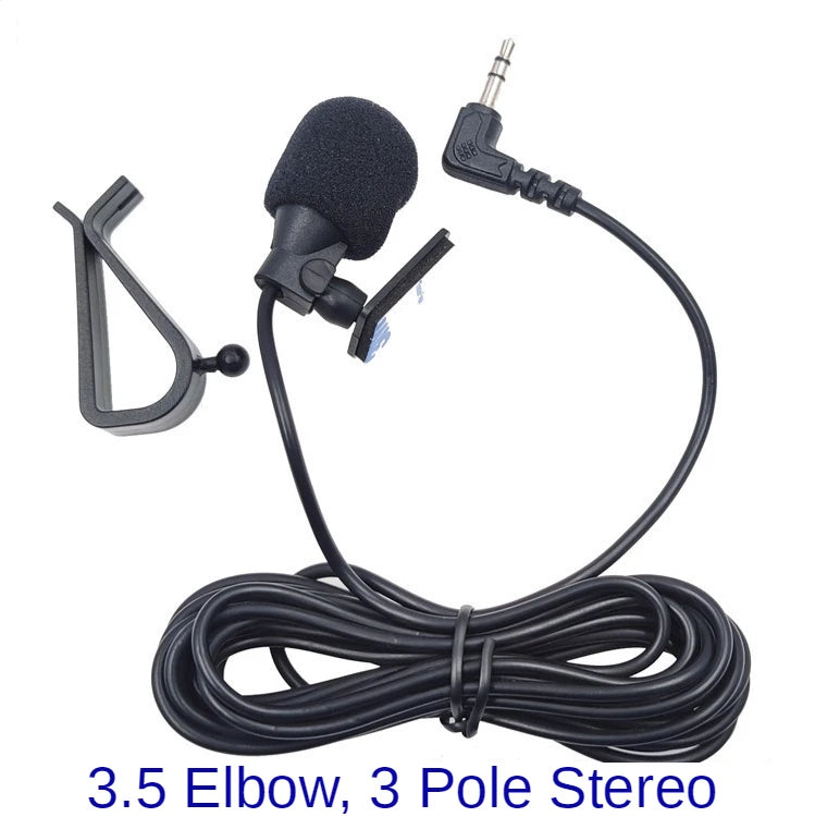 Car Microphone Audio Navigation Wired Clip External Wires Auto Mics Radio 3m Long Mic Stereo 3.5mm Mono 2.5mm SM Lotus Jack Plug