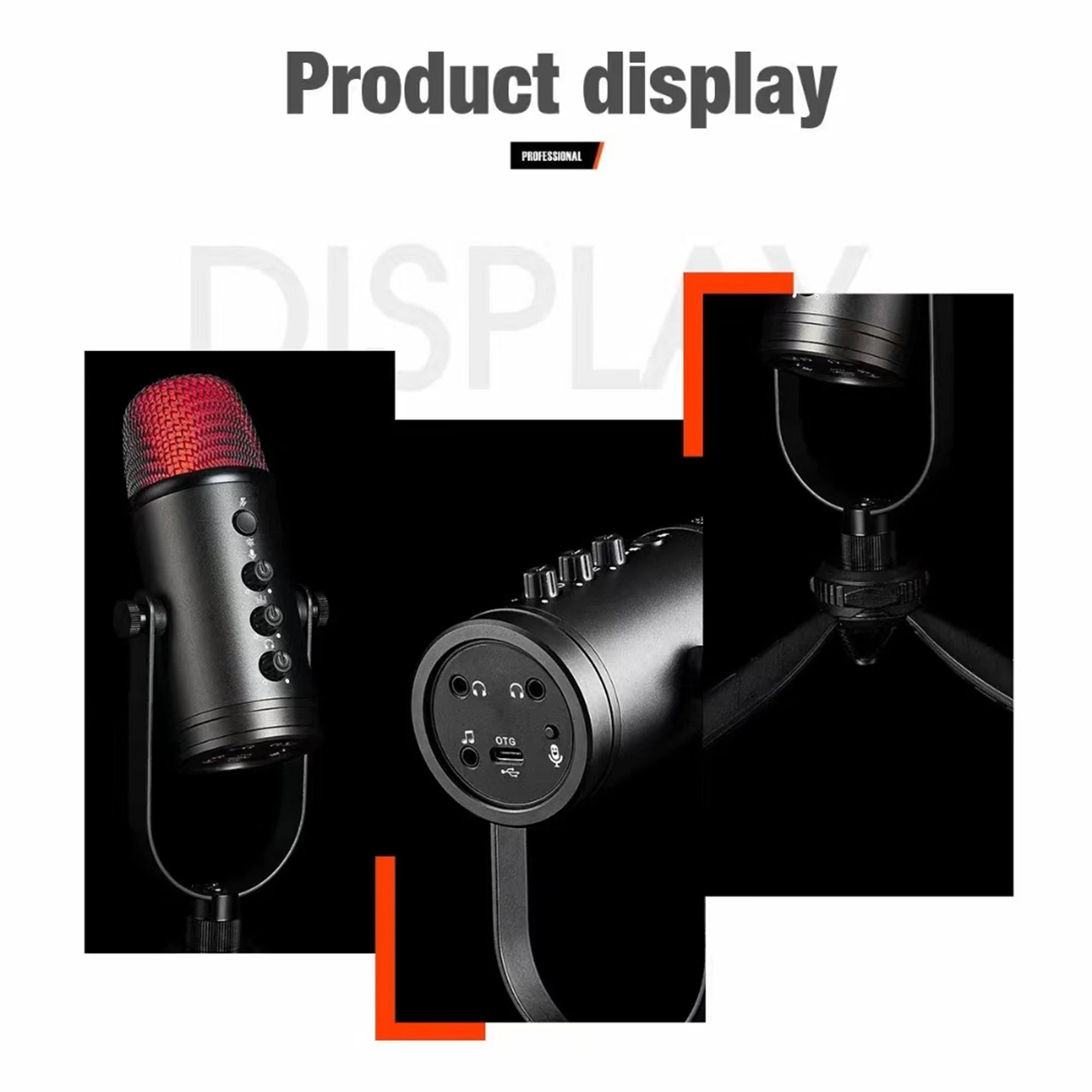 Paulkitson UK300 Professional Dynamic USB Microphone Kit Podcast Equipment for Gaming Other Audio Recording Includes Accessories