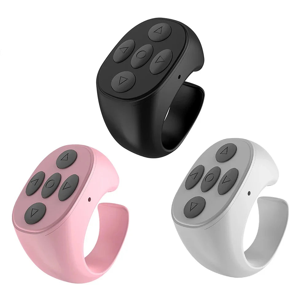 For Tik Tok Bluetooth Remote Control Self-timer Mobile Camera Lazy Person Self-timer Video Remote Control Fingertip Ring Gadget