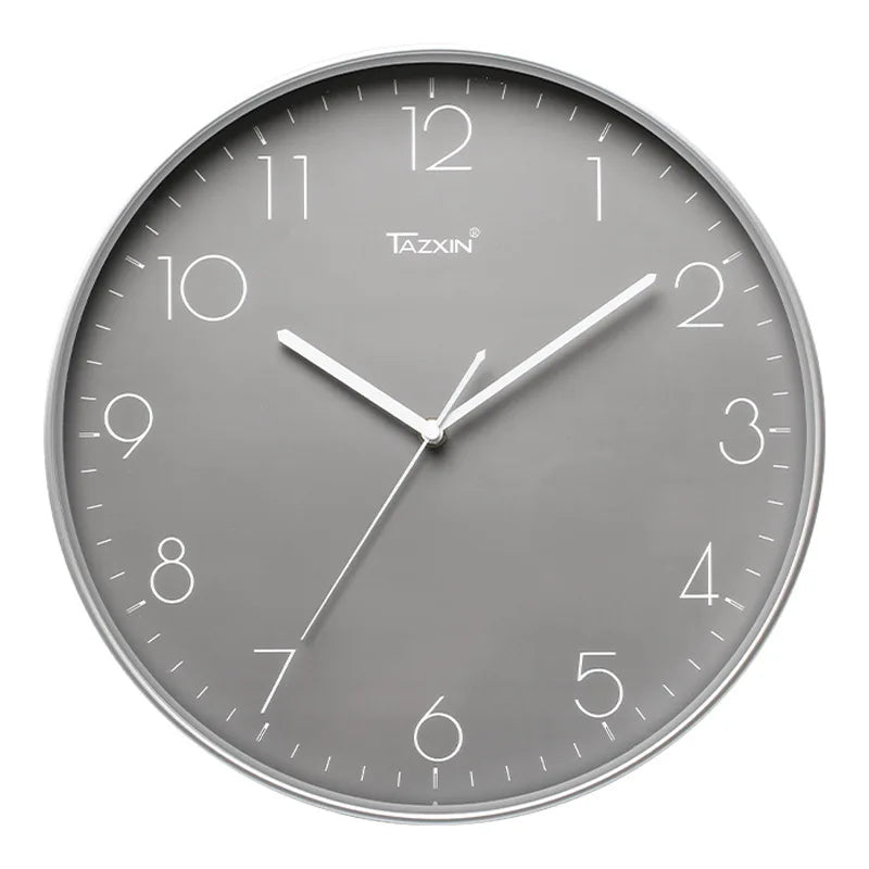 Modern Round Black Plastic Black Wall Clock  Manufacturer with Quartz Movement Custom Logo Simple Needle Display for Living Room