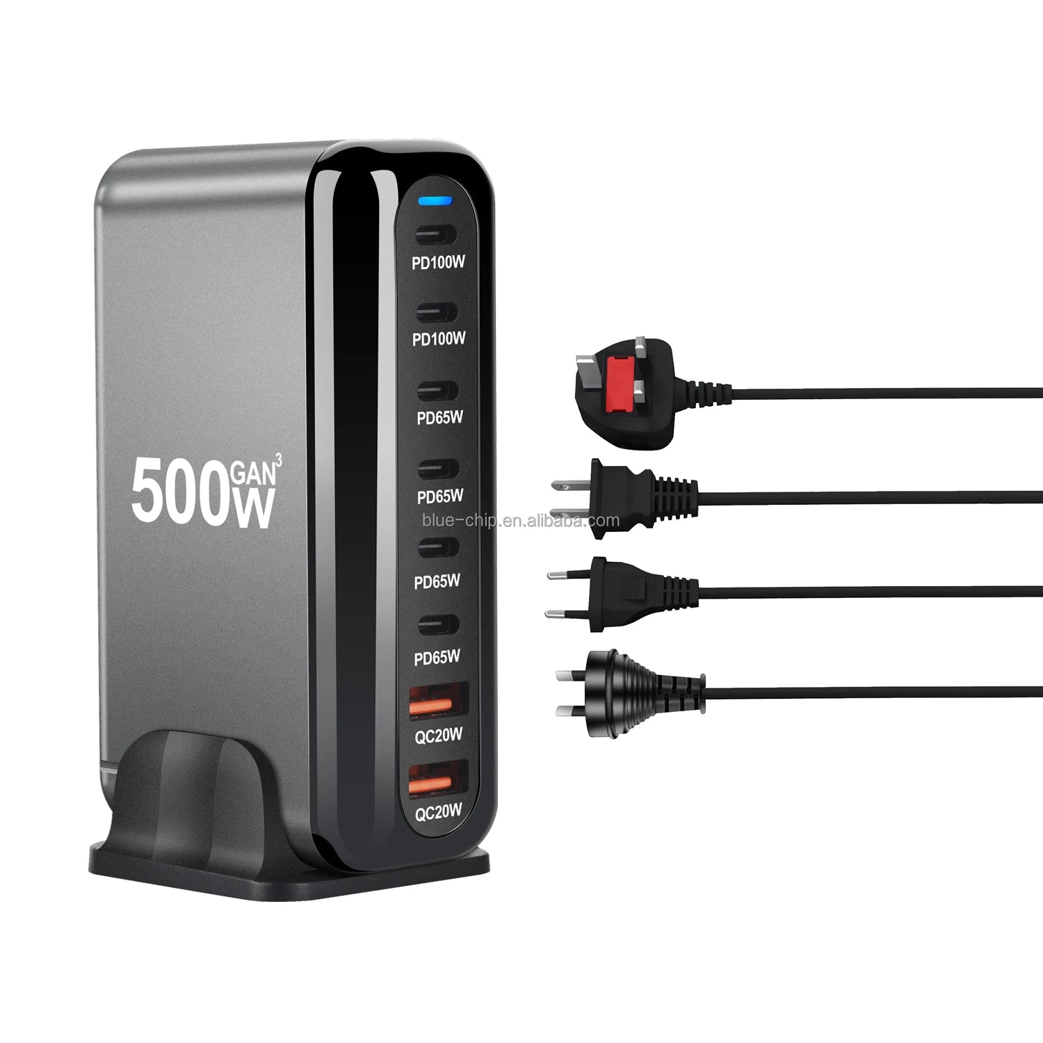 500W Gan Wholesale Multi Universal Wall Uk Strong Complete Mobile Usb Fast Charging Adapter Type C Cell Phone Charger Plug