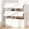 Modern Style 2 Columns and 7 Layers Portable Diy Plastic Shoe Storage Cabinet Double Layer Shoe Rack