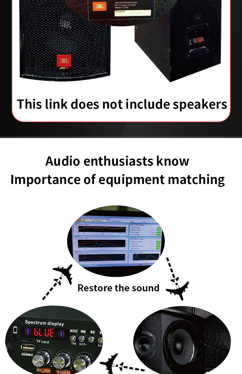 G-919H 1000W Home Power Amplifiers Audio Bluetooth Amplificador Subwoofer Speakers Theater Audio Sound System 220V/110V FM