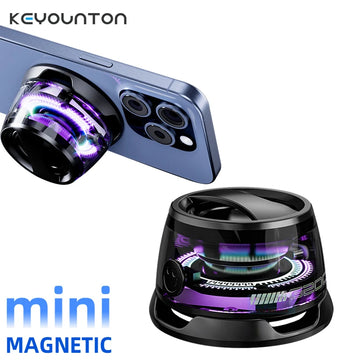 Wireless Bluetooth Speaker Gift Magnetic Bracket Portable High-sound Quality TWS interconnected LED Color Light Mini Speaker