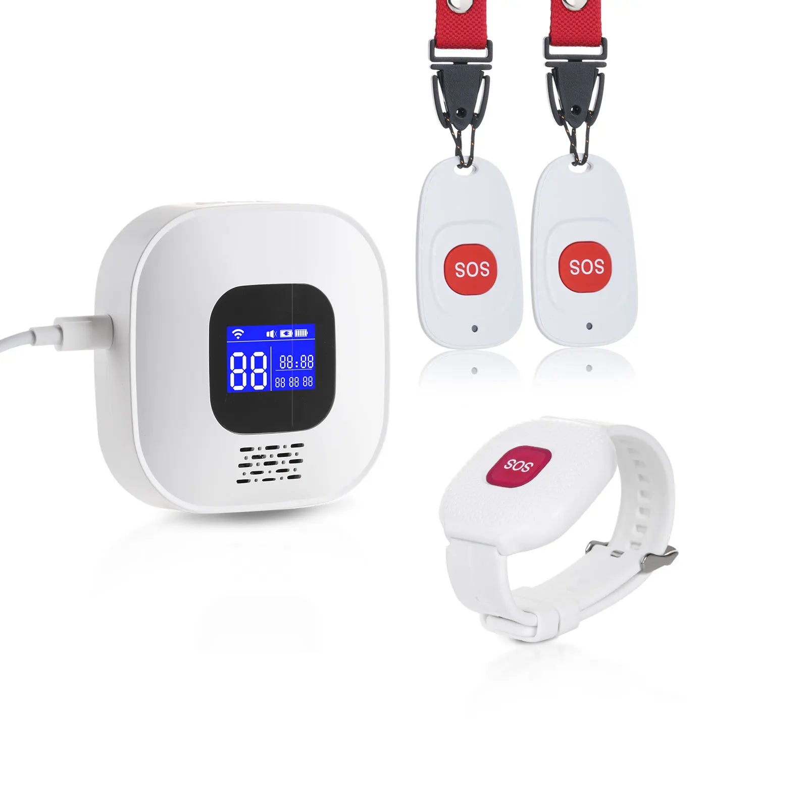 Topvico Tuya SOS Button WiFi Emergency Button for the Eldely Alarm, Fall Alert Call, Panic Button Bracelet Seniors Old People