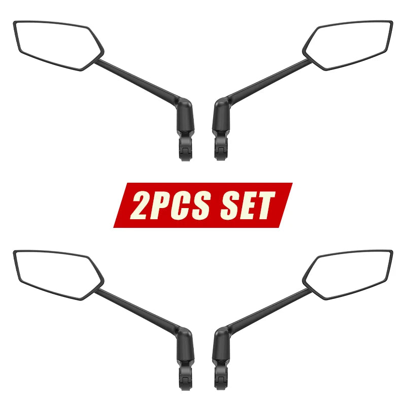 RBRL Bicycle Handlebar Rearview Mirror Automotive-Grade Wide Angle Ultra Clear Bike Mirror 360 Rotatable for Electric Scooter