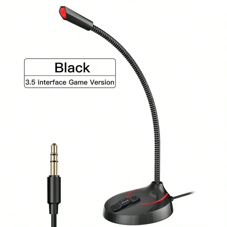 3.5mm or USB Professional Microphone Recording Singing Desktop Computer Games Microphone Omnidirectional Capacitive Microphone