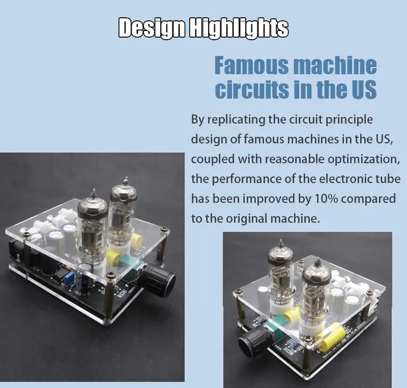 Upgraded 6K4/6A2 Tube Preamplifier Amplifiers HiFi Tube Preamp Bile Buffer Auido Amp Speaker Sound Amplifier Home Theater DIY