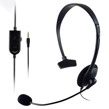 Universal Call Center Headphones 3.5mm Wired Gaming Business Single-Sided Headset with Mic Telephone Operator Earphones
