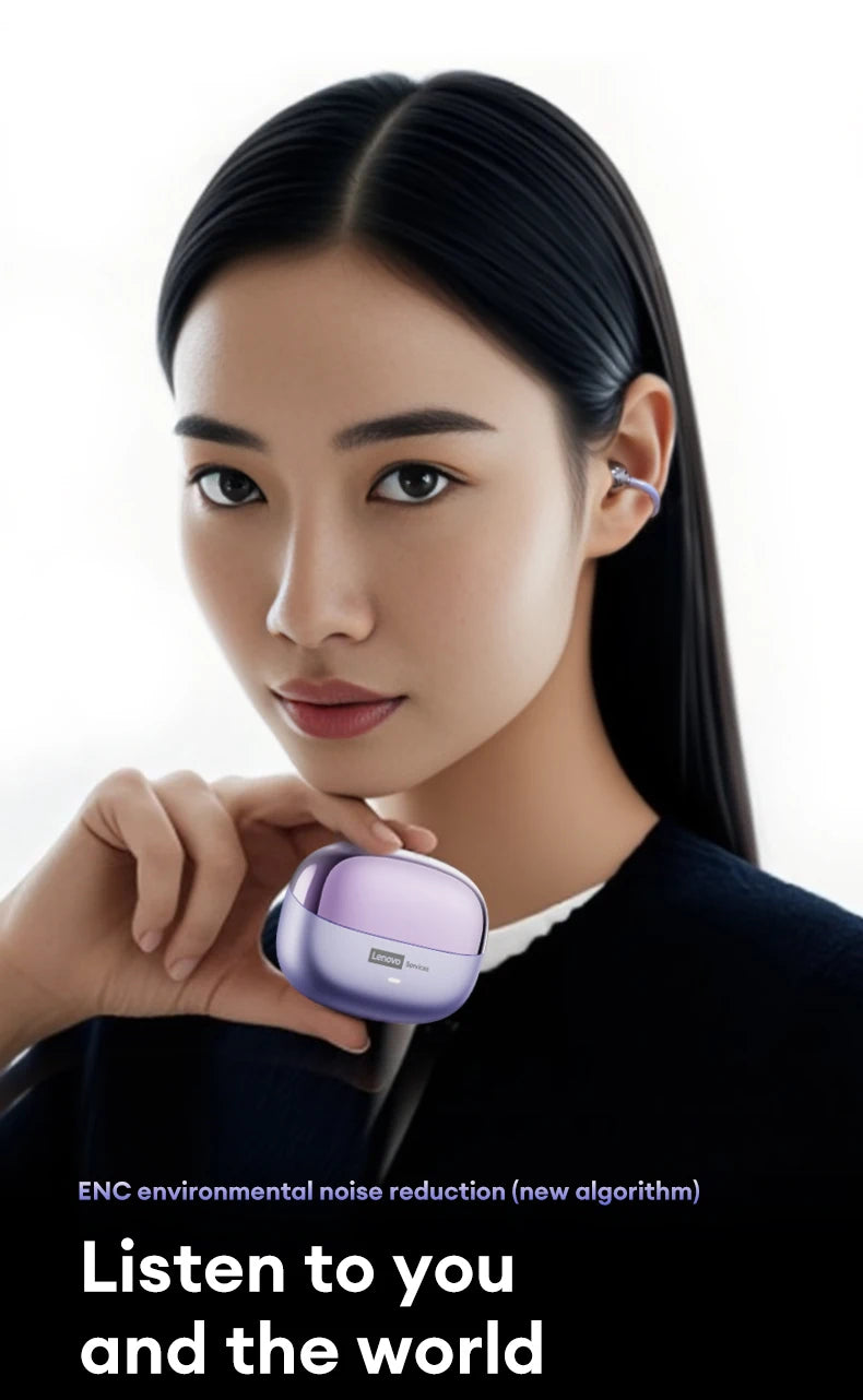 Lenovo LE302 HIFI Stereo Sports Ear Clip Earphones OWS Bluetooth 6.0 Headset Noise Cancelling Headphones Long Endurance Earbuds