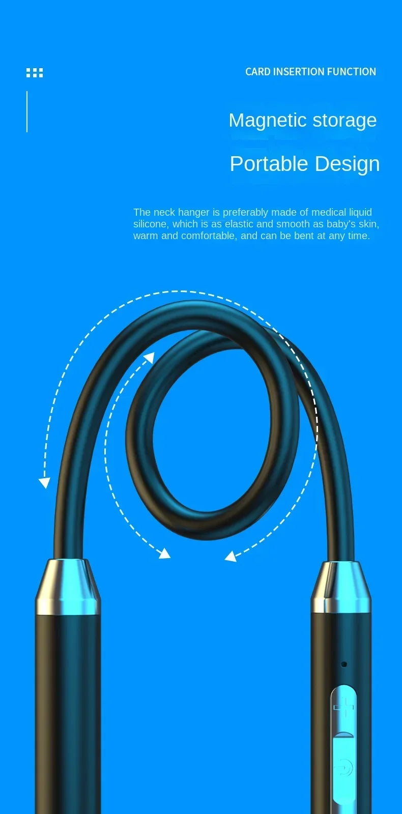 VIKEFON Bluetooth Earphones Wireless Headphones Magnetic Sport Neckband Neck-hanging TWS Earbuds Wireless Headset with Mic