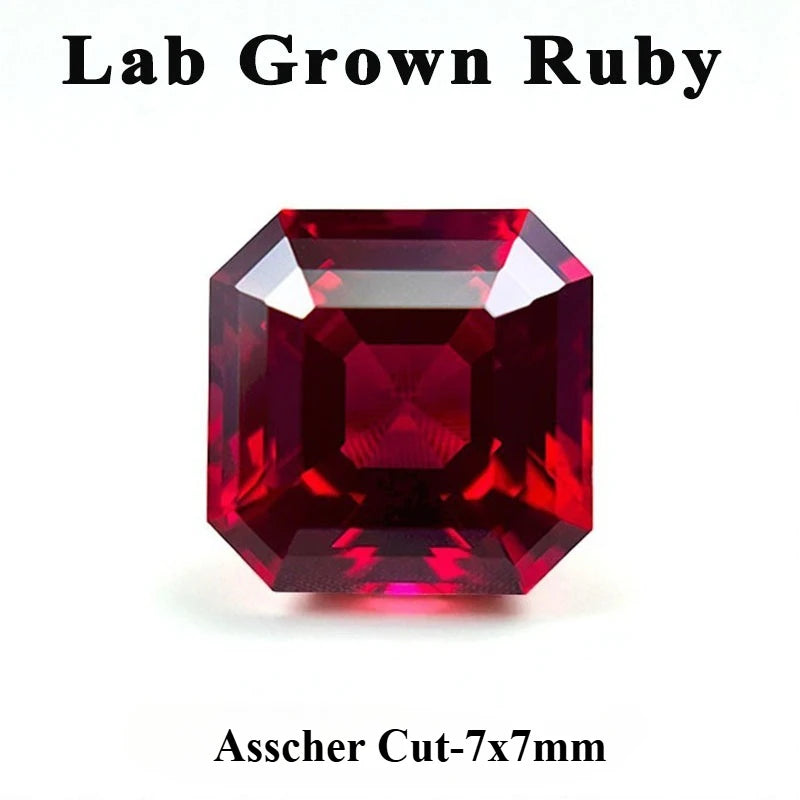 Top Lab Grown Ruby Oval Cut Pigeon Blood Red VVS1 Gemstone For Charms DIY Jewelry Making Selectable Certificate