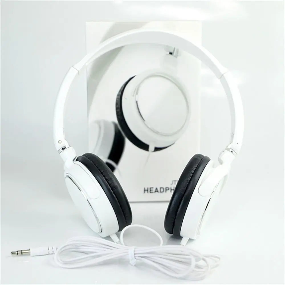 Universal Headphone Over Ear Foldable Wired Earphones HiFi Stereo Sound Portable Headset 3.5mm