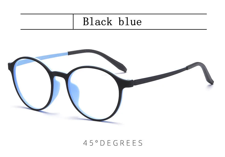 Ultralight Titanium Alloy TR90 Reading Glasses For Men And Women Retro Round Anti blue Light Presbyopia Glasses 0 +100 +150 +250