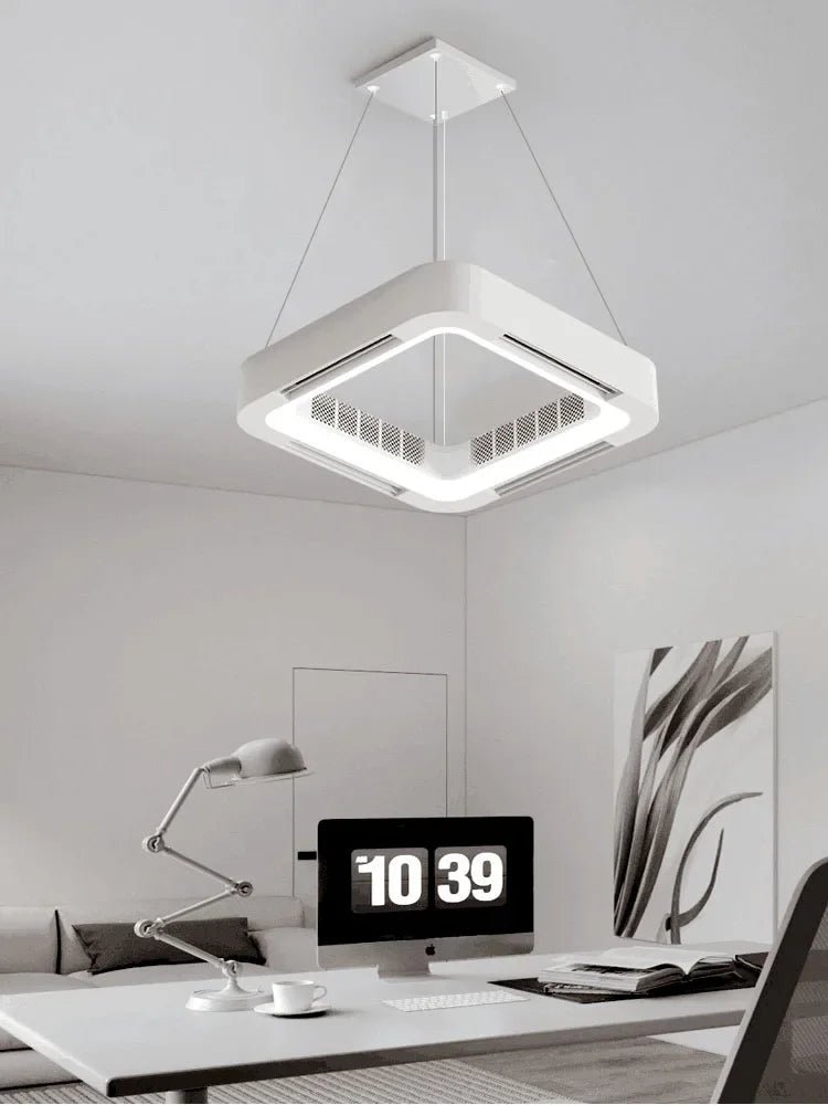 Modern Simple Smart App Ceiling Fan Lamp with LED Light Remote Control Invisible Silent Fan Light Bedroom Living Room Office Fan